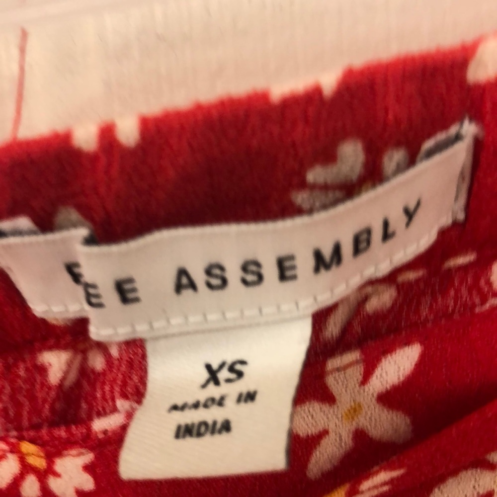 Free Assembly Red Mini Skirt - Picture 4 of 5